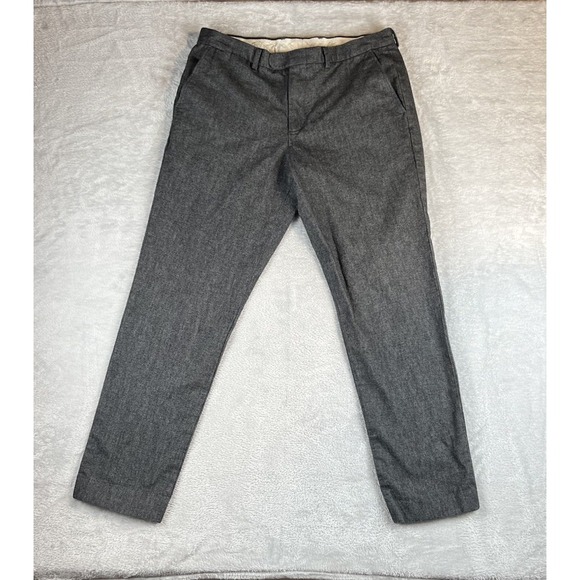 J Crew Bowery Pants Mens 30x32 Gray Slim Fit Dress Chinos 100% Cotton Pockets - Picture 1 of 14